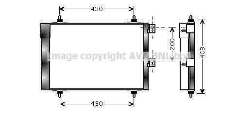 AVA QUALITY COOLING Kondensators, Gaisa kond. sistēma CN5241D